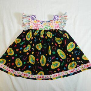 Girls size 4T Back To School Shabby Top Daffodil Field